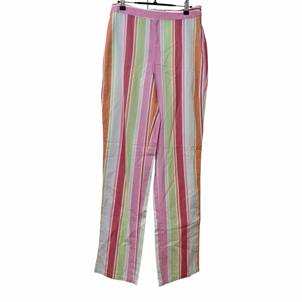 Long Tall Sally Womens 100% Cotton Stripe Pajama Pants Size S Lounge Sleepwear